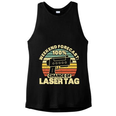 Laser Tag Party Weekend Forecast Laser Tag Lazer Tag Game Ladies PosiCharge Tri-Blend Wicking Tank