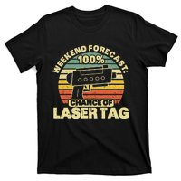 Laser Tag Party Weekend Forecast Laser Tag Lazer Tag Game T-Shirt