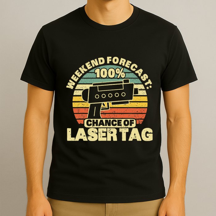 Laser Tag Party Weekend Forecast Laser Tag Lazer Tag Game T-Shirt