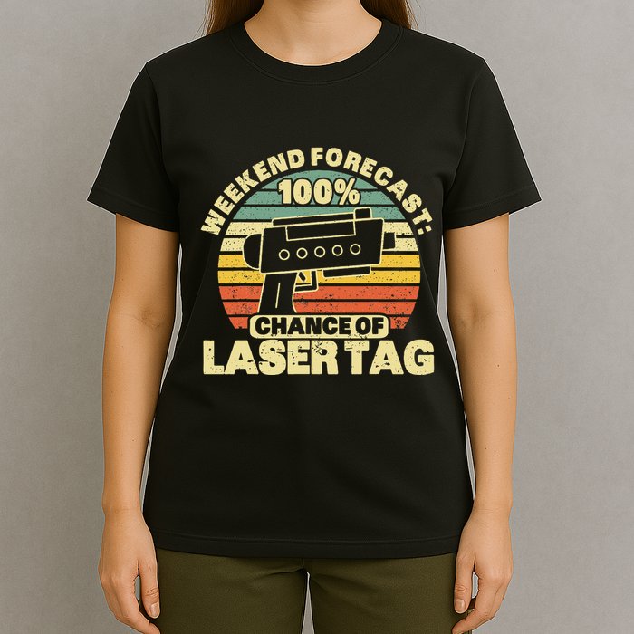 Laser Tag Party Weekend Forecast Laser Tag Lazer Tag Game T-Shirt
