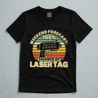 Laser Tag Party Weekend Forecast Laser Tag Lazer Tag Game T-Shirt