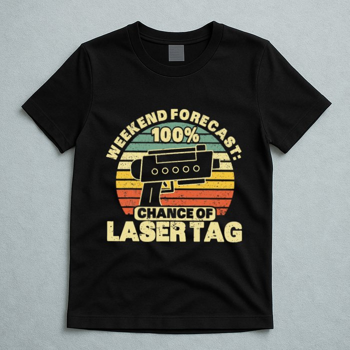 Laser Tag Party Weekend Forecast Laser Tag Lazer Tag Game T-Shirt