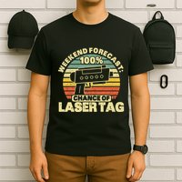 Laser Tag Party Weekend Forecast Laser Tag Lazer Tag Game T-Shirt