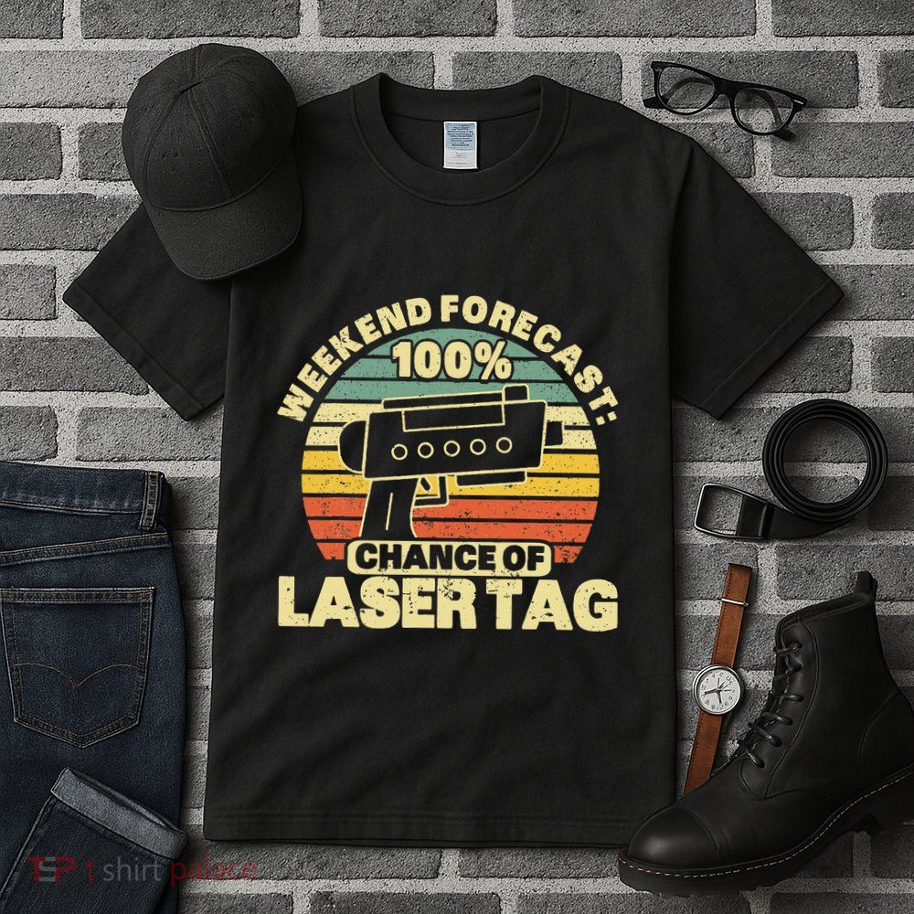 Laser Tag Party Weekend Forecast Laser Tag Lazer Tag Game Tall T-Shirt