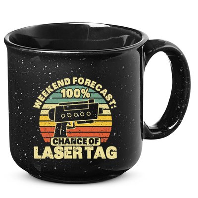 Laser Tag Party Weekend Forecast Laser Tag Lazer Tag Game 15oz Campfire Ceramic Mug