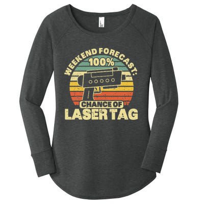 Laser Tag Party Weekend Forecast Laser Tag Lazer Tag Game Women's Perfect Tri Tunic Long Sleeve Shirt