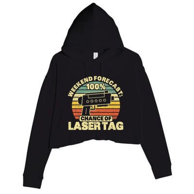 Laser Tag Party Weekend Forecast Laser Tag Lazer Tag Game Crop Fleece Hoodie