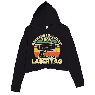 Laser Tag Party Weekend Forecast Laser Tag Lazer Tag Game Crop Fleece Hoodie