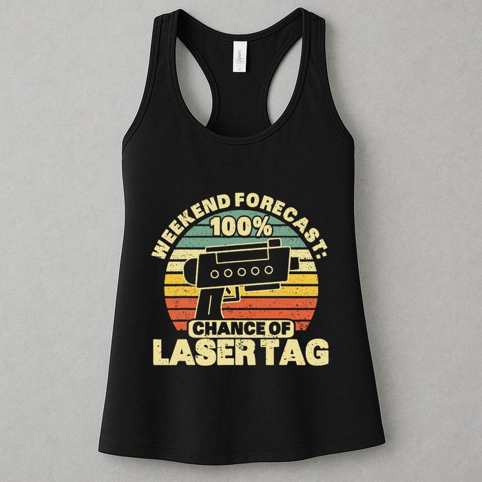 Laser Tag Party Weekend Forecast Laser Tag Lazer Tag Game Womens Tank Top