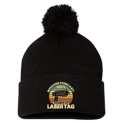 Laser Tag Party Weekend Forecast Laser Tag Lazer Tag Game Pom Pom 12in Knit Beanie