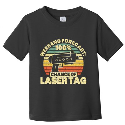 Laser Tag Party Weekend Forecast Laser Tag Lazer Tag Game Toddler T-Shirt