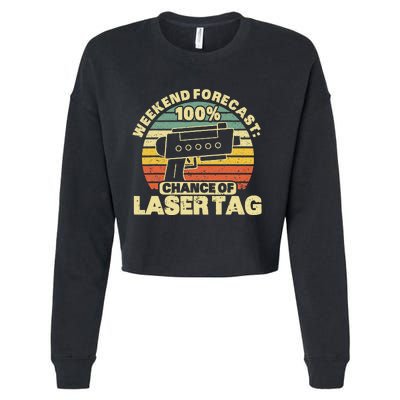 Laser Tag Party Weekend Forecast Laser Tag Lazer Tag Game Cropped Pullover Crew