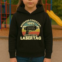 Laser Tag Party Weekend Forecast Laser Tag Lazer Tag Game Kids Hoodie