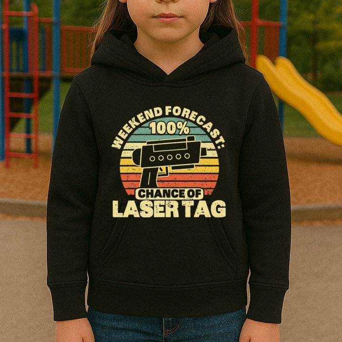 Laser Tag Party Weekend Forecast Laser Tag Lazer Tag Game Kids Hoodie
