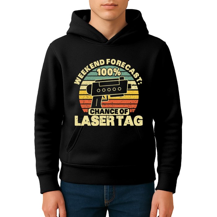 Laser Tag Party Weekend Forecast Laser Tag Lazer Tag Game Kids Hoodie