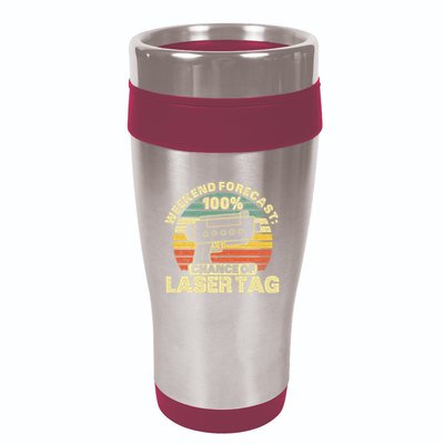 Laser Tag Party Weekend Forecast Laser Tag Lazer Tag Game 16oz Travel Tumbler