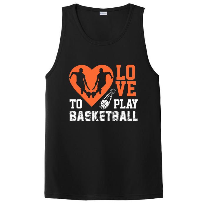 Love To Play Basketball For Basketball Team Sport Bball PosiCharge Competitor Tank