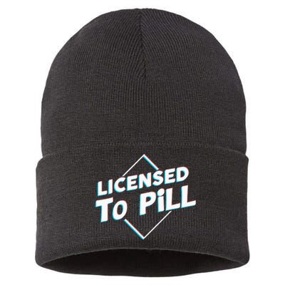 License To Pill Pharmacy Pharmacist Sustainable Knit Beanie