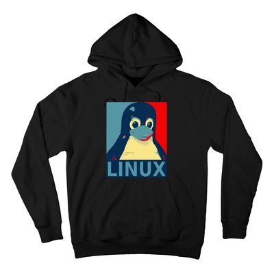 Linux Tux Penguin Graphic Design Hoodie