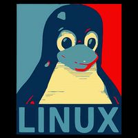 Linux Tux Penguin Graphic Design Poster