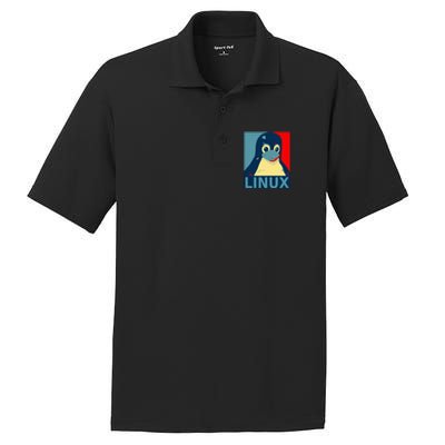 Linux Tux Penguin Graphic Design PosiCharge RacerMesh Polo