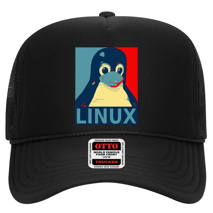 Linux Tux Penguin Graphic Design Trucker Hat