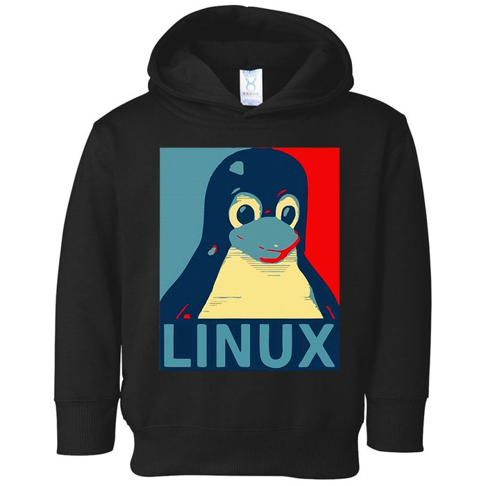 Linux Tux Penguin Graphic Design Toddler Hoodie