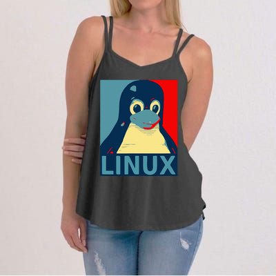 Linux Tux Penguin Graphic Design Women's Strappy Tank