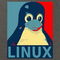 Linux Tux Penguin Graphic Design Cotton Canvas Backpack