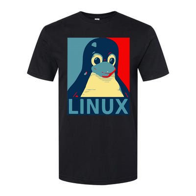 Linux Tux Penguin Graphic Design Softstyle® CVC T-Shirt