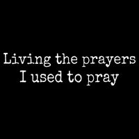Living The Prayers I Used To Pray Cropped Pullover Crew