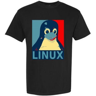 Linux Tux Penguin Garment-Dyed Heavyweight T-Shirt