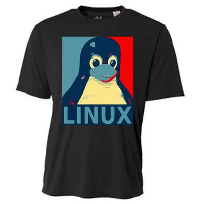 Linux Tux Penguin Cooling Performance Crew T-Shirt