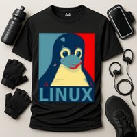 Linux Tux Penguin Cooling Performance Crew T-Shirt