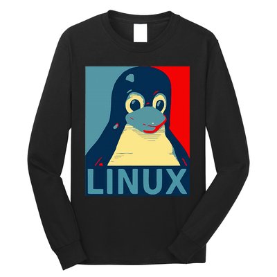 Linux Tux Penguin Long Sleeve Shirt