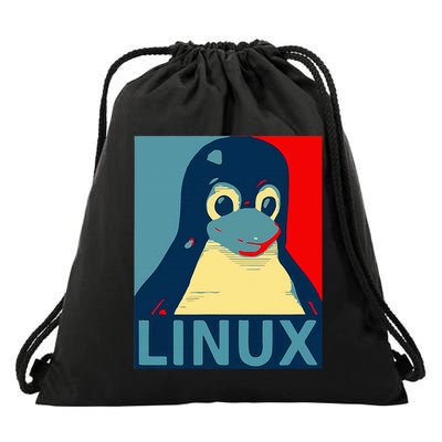 Linux Tux Penguin Drawstring Bag