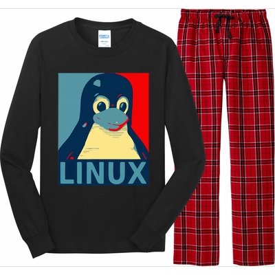 Linux Tux Penguin Long Sleeve Pajama Set