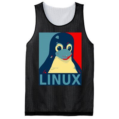 Linux Tux Penguin Mesh Reversible Basketball Jersey Tank