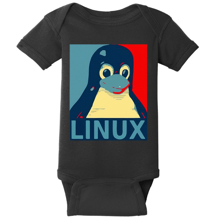 Linux Tux Penguin Baby Bodysuit