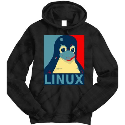 Linux Tux Penguin Tie Dye Hoodie