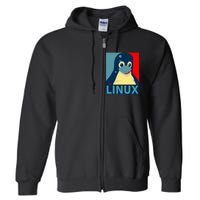 Linux Tux Penguin Full Zip Hoodie