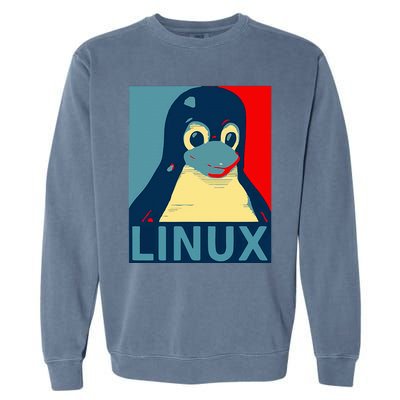 Linux Tux Penguin Garment-Dyed Sweatshirt