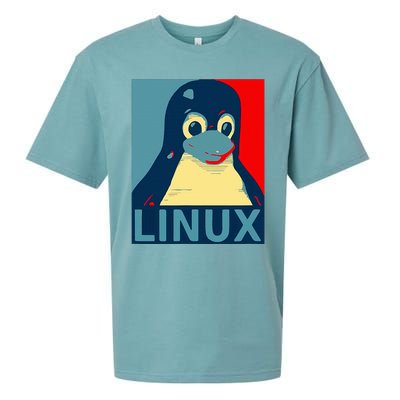 Linux Tux Penguin Sueded Cloud Jersey T-Shirt