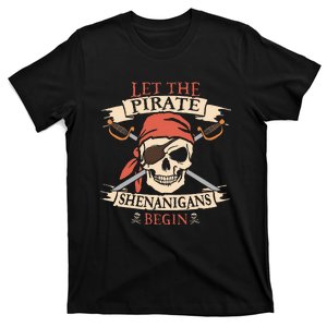 Let The Pirate Shenanigans Begin Halloween Skull Bandana Boy T-Shirt