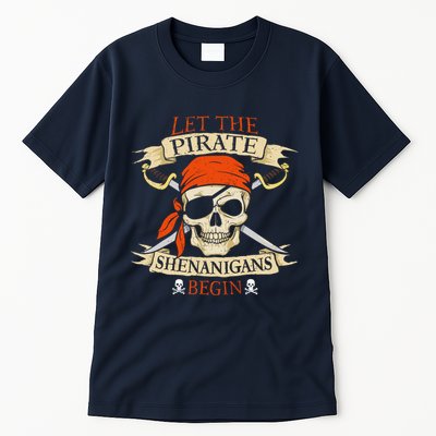 Let The Pirate Shenanigans Begin Halloween Skull Bandana Boy Tall T-Shirt