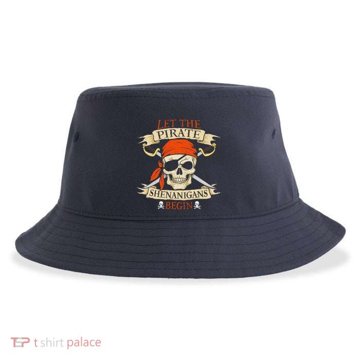 Let The Pirate Shenanigans Begin Halloween Skull Bandana Boy Sustainable Bucket Hat