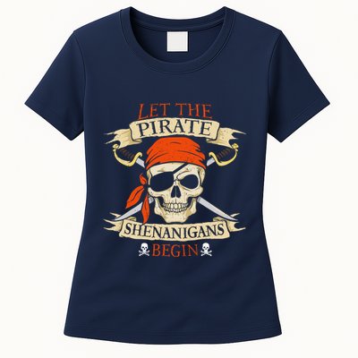 Let The Pirate Shenanigans Begin Halloween Skull Bandana Boy Womens T-Shirt