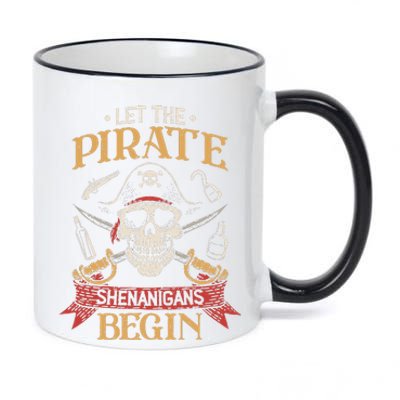 Let The Pirate Shenanigans Begin Crossbones Freebooter 11oz Black Color Changing Mug