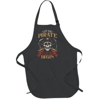 Let The Pirate Shenanigans Begin Crossbones Freebooter Full-Length Apron With Pockets