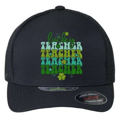 Lucky Teacher Patrick Day Gift Flexfit Unipanel Trucker Cap